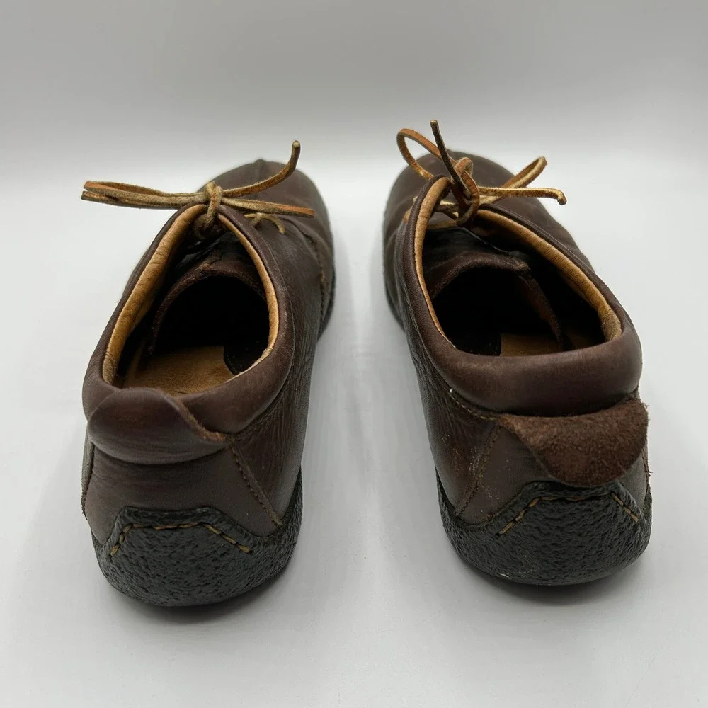 Born Brown Leather Comfort Oxford Shoes Mens 9.5 W6244 Hand Crafted Derby Rugged